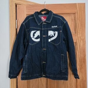 ECKO Unlimited Denim Foundry Chainstitch Denim Jacket Sz XL